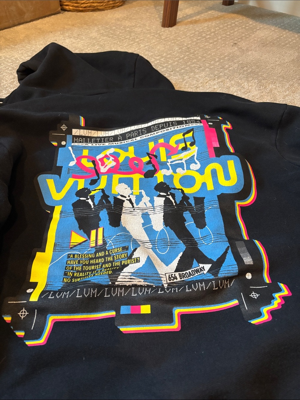 AUTH Louis Vuitton 2023 Jazz Multi Logo Zip Hoodie, Good Used Condition, M - Picture 15 of 15
